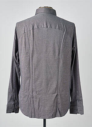 Chemise manches longues coupe cintrée gris DESOTO homme