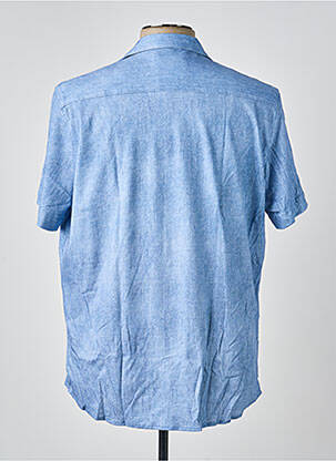 Chemise manches courtes col tailleur bleu DESOTO homme
