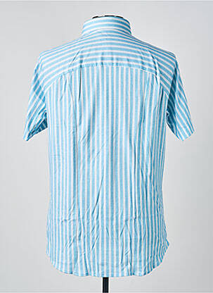 Chemise manches courtes coupe cintrée bleu DESOTO homme