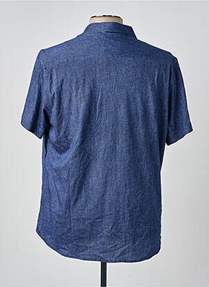 Chemise manches courtes col tailleur bleu DESOTO homme