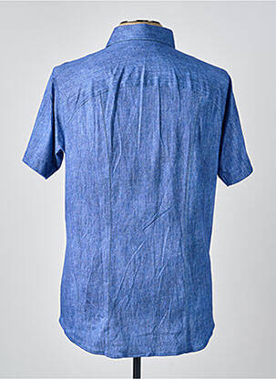 Chemise manches courtes col tailleur bleu clair DESOTO homme