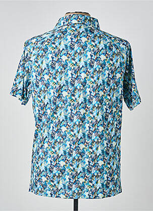 Polo tissage jersey manches courtes bleu DESOTO homme