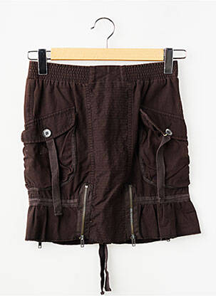 Jupe mi-longue taille normale marron RWD fille