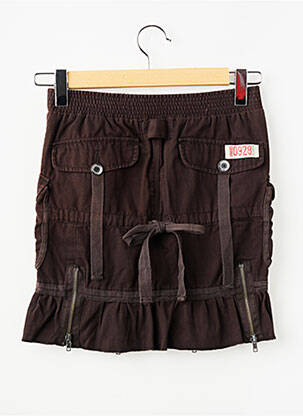 Jupe mi-longue taille normale marron RWD fille