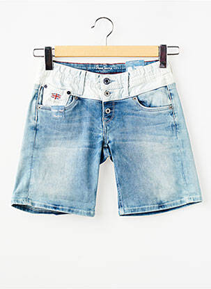 Bermuda stretch taille ajustable bleu PEPE JEANS fille