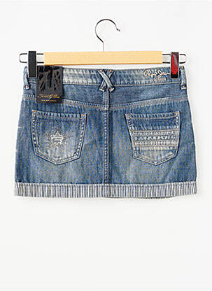 Jupe mi-longue maille semi-opaque bleu PEPE JEANS fille