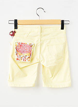 Bermuda tissage popeline jaune CHIPIE fille
