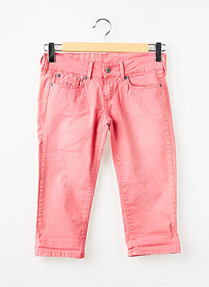 Jeans coupe slim stretch taille à pinces rose PEPE JEANS fille