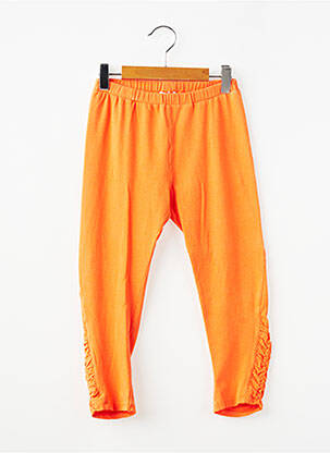 Legging stretch taille élastique orange ELIANE ET LENA fille