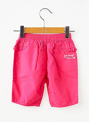 Pantacourt coupe droite taille élastique rose JEAN BOURGET fille