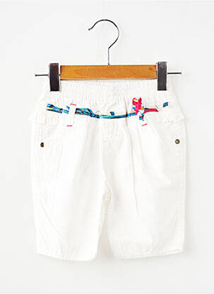 Pantacourt taille élastique taille élastique blanc JEAN BOURGET fille