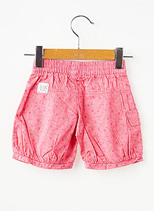 Bermuda tissage popeline taille élastique rose IKKS fille