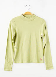 Sous-pull tissage jersey manches longues vert DIPLODOCUS fille