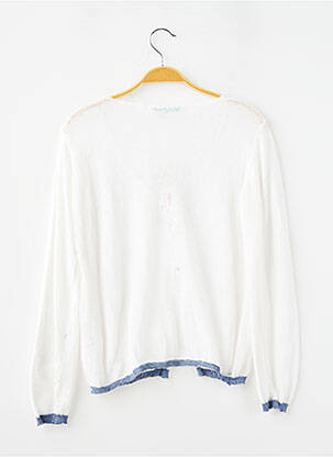 Gilet manches longues resserrée sur le bas blanc LA FEE MARABOUTEE fille