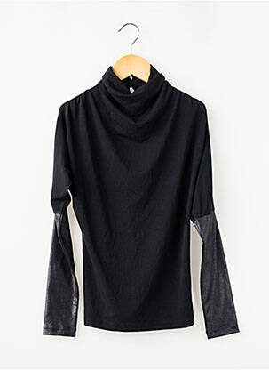 Sous-pull tissage jersey manches longues noir LA FEE MARABOUTEE fille