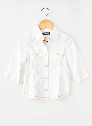 Chemise manches longues tissage popeline blanc JEAN BOURGET garcon