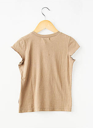 T-shirt coupe cintrée manches courtes marron JEAN BOURGET fille