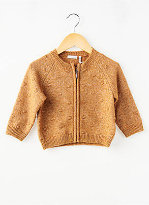 Gilet manches longues maille tricot marron IKKS fille