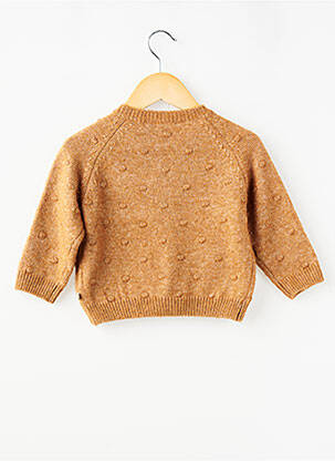 Gilet manches longues maille tricot marron IKKS fille