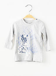 T-shirt manches longues manches longues gris IKKS garcon