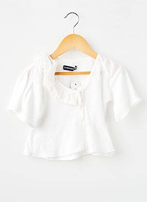 Gilet manches courtes stretch blanc JEAN BOURGET fille