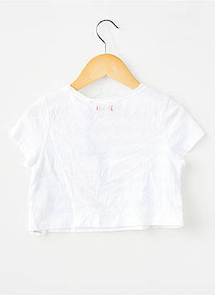 T-shirt stretch manches courtes blanc IKKS fille