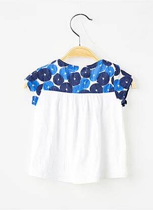 Top coupe droite manches courtes bleu JEAN BOURGET fille