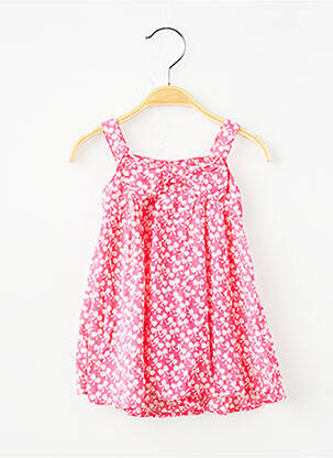 Robe mi-longue fines bretelles fines bretelles rose IKKS fille