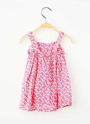Robe mi-longue fines bretelles fines bretelles rose IKKS fille