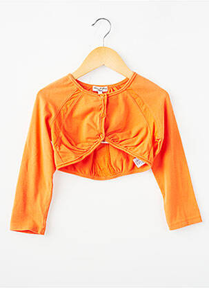 Boléro tissage jersey orange ELIANE ET LENA fille