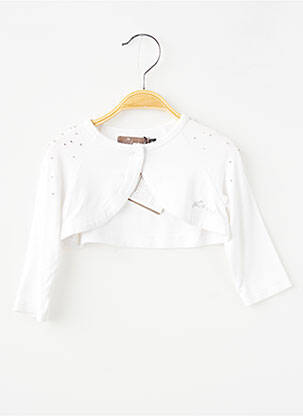 Boléro tissage jersey blanc JEAN BOURGET fille