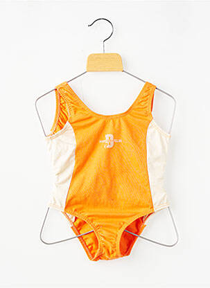 Maillot de bain 1 pièce stretch orange PETIT BATEAU fille
