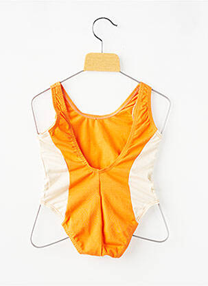 Maillot de bain 1 pièce stretch orange PETIT BATEAU fille
