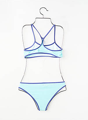 Maillot de bain 2 pièces effet matière satinée bleu PEPE JEANS fille