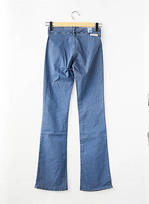 Pantalon droit fermeture zippée sous rabat boutonné bleu CIMARRON fille