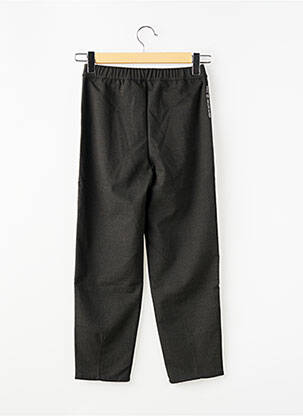 Pantalon droit fermeture zippée sous rabat boutonné gris IKKS fille