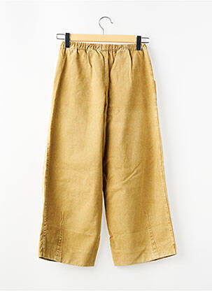 Pantalon large taille élastique marron LILITH enfant