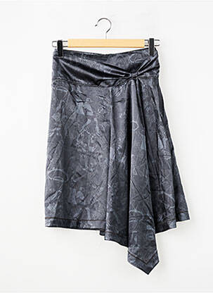 Jupe mi-longue coupe droite bleu FIRETRAP femme