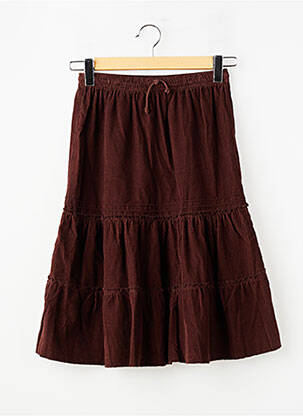 Jupe mi-longue taille normale marron LA FEE MARABOUTEE fille
