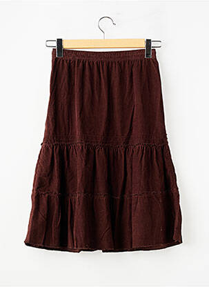 Jupe mi-longue taille normale marron LA FEE MARABOUTEE fille