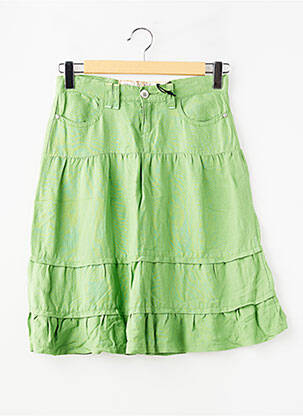 Jupe mi-longue taille normale vert DDP fille