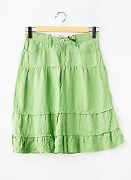 Jupe mi-longue taille normale vert DDP fille