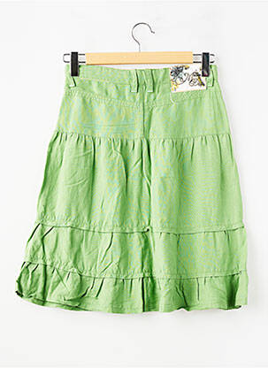 Jupe mi-longue taille normale vert DDP fille