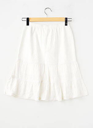 Jupe mi-longue taille normale blanc IKKS fille