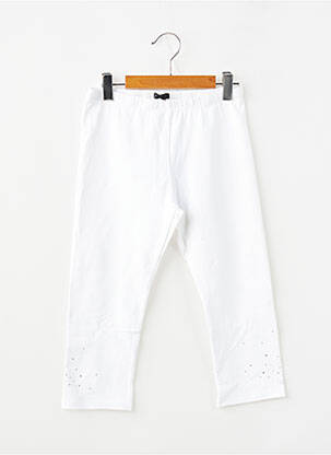 Legging stretch taille élastique blanc IKKS fille