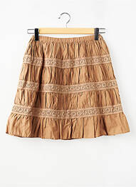 Jupe courte doublure marron LA FEE MARABOUTEE fille