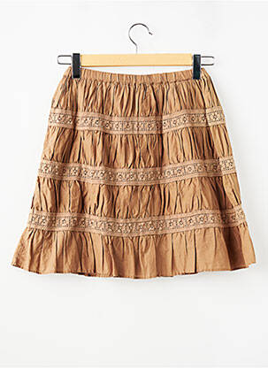 Jupe courte doublure marron LA FEE MARABOUTEE fille