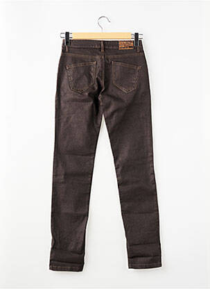 Pantalon droit stretch taille normale marron IKKS femme