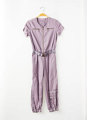 Combi-pantalon col rond violet LA FEE MARABOUTEE fille