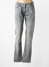 Jeans coupe droite stretch taille normale gris I.CODE (By IKKS) femme